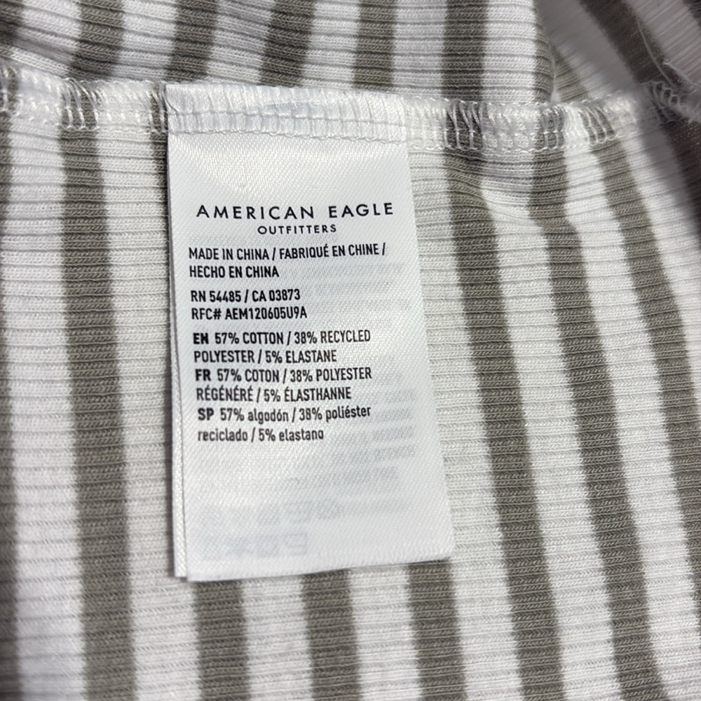 American Eagle Striped Ribbed Tee - Picture 4 of 4